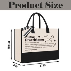 Nurse Practitioner Thank You Tote Bag NP Week Graduation Gift for Women