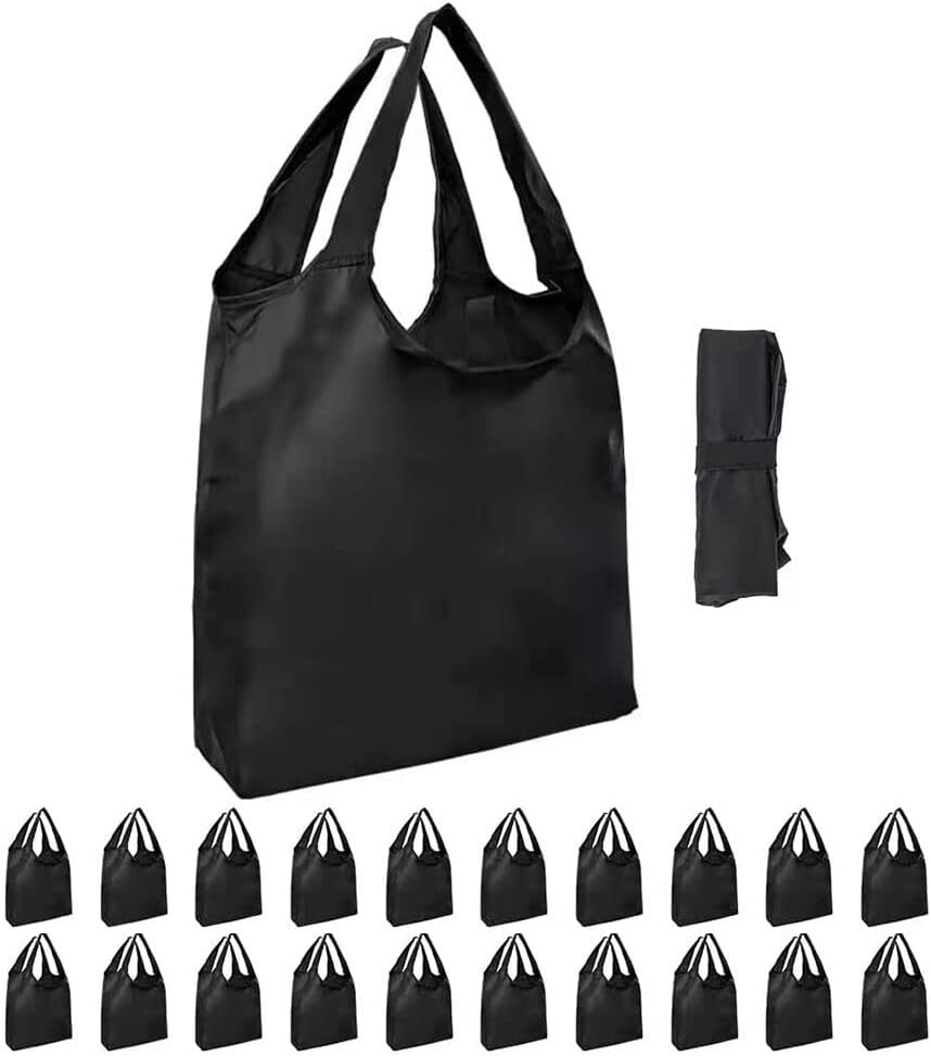 20 Pack Durable Folding Large Kitchen Reusable Shopping Bags With Handles Bulk R