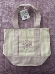 Trader Joe’s Mini Pastel Striped Canvas Tote Bag 2026 Limited Edition Set Of 4
