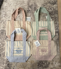 Trader Joe’s Mini Tote Bag 4-Pack Set Pink Blue Green Beige New