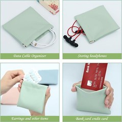 4Pcs Small Makeup Bag, Waterproof Portable Zipperless Self-closing Coin…