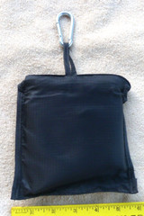 BeeGreen Reusable Tote Bag Folds into Attached Pouch Black NEW