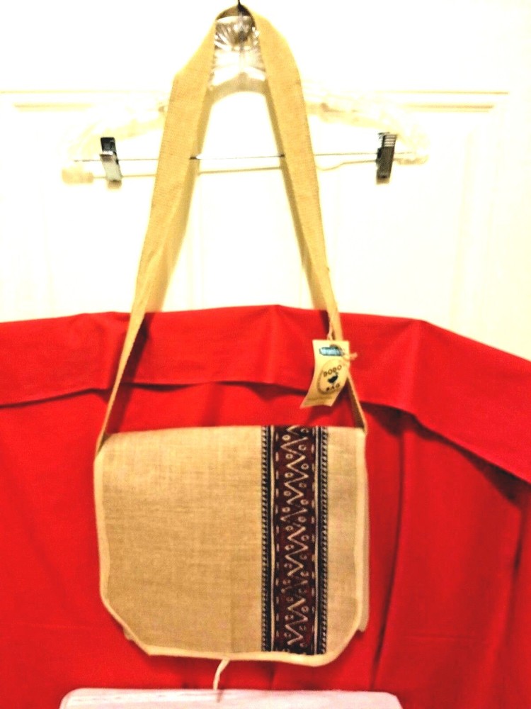 The Dodo Bag Tote Beach Tote Shopping Tote Brown and Natural Jute Button NEW