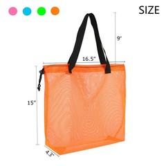 hsmyank 4Pieces Cute Mesh Pool Tote Bags,Mesh Beach Bags With Drawsting For S…