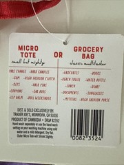 Trader Joe’s Canvas Micro Tote With Grocery Bag Brand New With Tags Red
