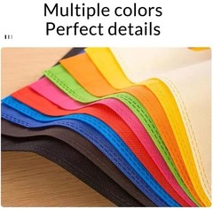 Reusable Grocery Bags Bulk 15×16 Large Handle Tote NonWoven Shopping 50 PCS