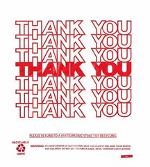 5000 Pack- 1/8 White Thank You Plastic Shopping Bags – T-Shirt Style – 17x10x6