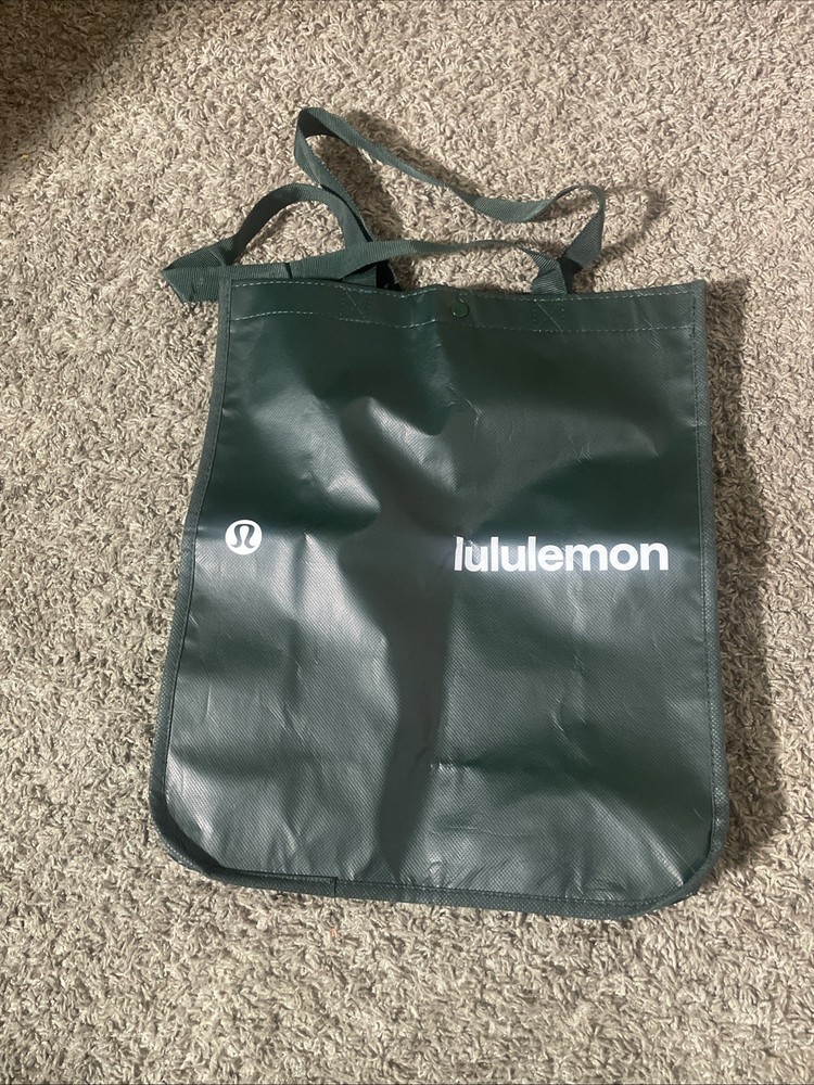 Lululemon 12” reusable tote store bag solid emerald green