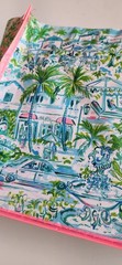 Lilly Pulitzer – Palm Tree Green Pink Reusable Shopping Bag 15x11x7″