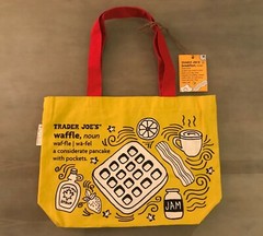 Trader Joe’s Breakfast Waffle Toast Milk Jam Shopping Reusable Grocery Eco Bag
