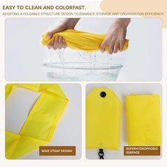 2 Pack Waterproof Foldable Shopping Bag Reusable Grocery Tote Bag