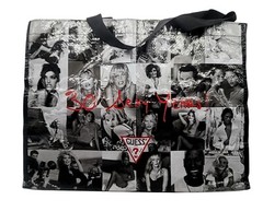 RARE GUESS 30 Sexy Years Reusable Large Tote Shopping Bag Red Inside Zipper