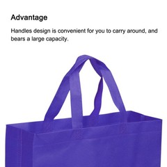 30x40cm Reusable Gift Bag, 10Pcs Horizontal Style Non-Woven, Blue