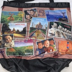 Heavy World Plastic Travel Bag w/Inside Closure, Outside Side Zipper Handles
