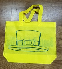 Foldable Yellow Green Reusable Shopping Bag Non-woven Fabric All-Over
