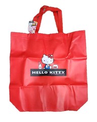 Sanrio Hello Kitty 50th Anniversary Reuseable Shopping Tote Beach Bag, Red