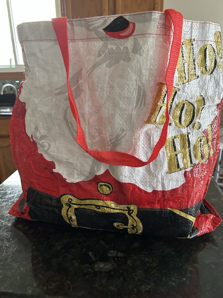 Christmas Santa Durable Reusable Eco Grocery Market Shopping Bag TJ Maxx