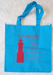 LOVE ALGOMA WISCONSIN BLUE TOTE SHOPPING GROCERY BAG REUSABLE 13 x 5 x 13 TALL