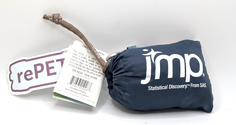 New RePete ChicoBag Multi-Use Compact Bag with JMP Statistical Discovery Print