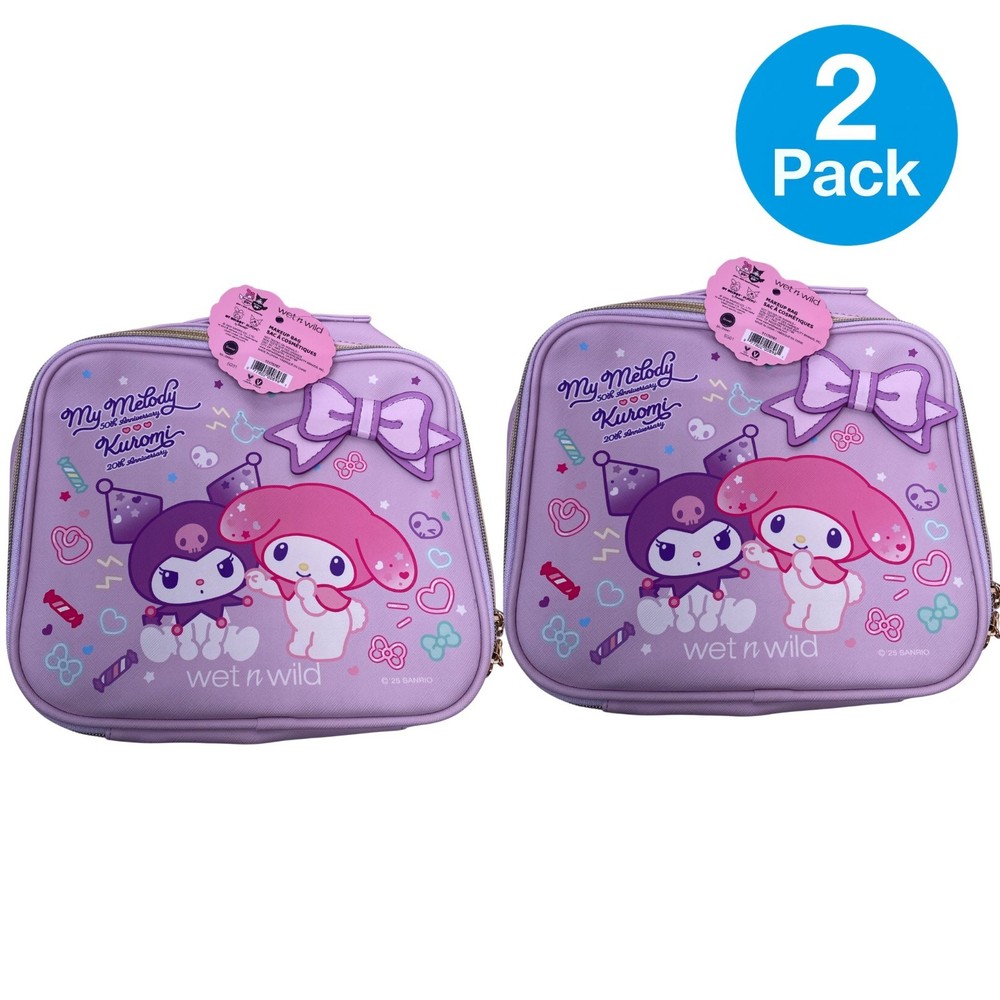Wet n Wild Kuromi Makeup Bag 2 Pack Cosmetic Case New