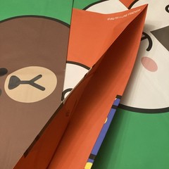 LINE FRIENDS BT21 Tata Van, BROWN CONY SALLY set of 6 reusable Bags large medium