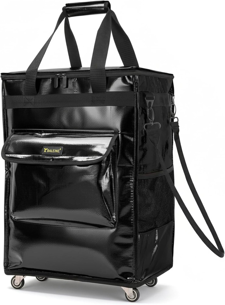 BALEINE Reusable Grocery Bags on Wheels, Rolling Tote Bag, Shopping Trolley
