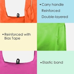Sturdy Polyester Shopping Bags Bulk Pack – Reinforced Seams