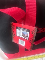 Trader Joes XL Red And Black Insulated Cooler Reusable Tote Grocery Shopping Bag