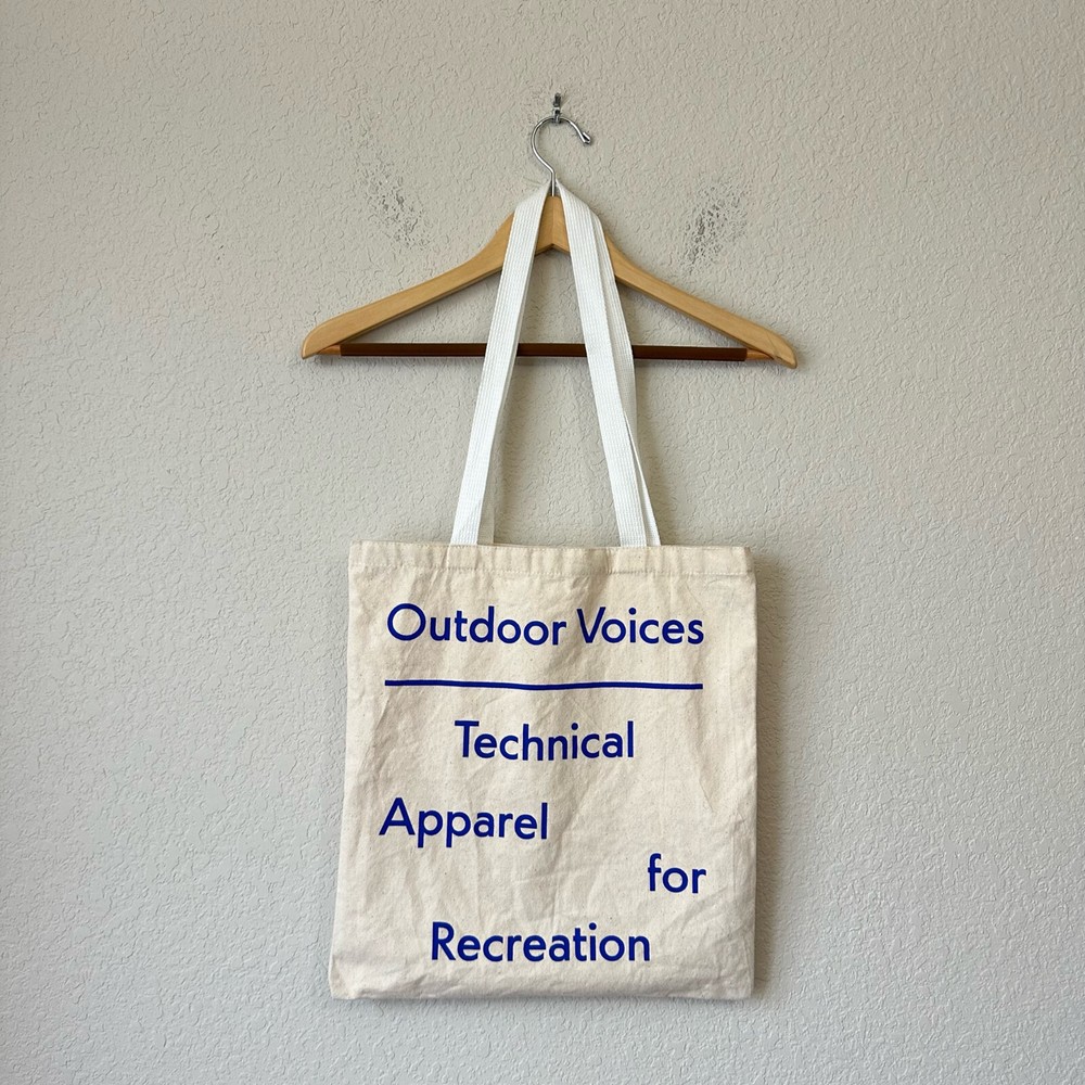 Outdoor Voices “Technical Apparel for Recreation” Reusable Tote Bag Ivory OS