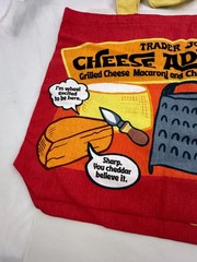 Trader Joes Cheese Adventures Shopping Bag Tote Large Canvas
