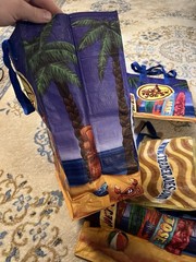 4 VTG Trader Joe’s Reusable Surfboards Beach Palm Trees Shopping Tote Bag