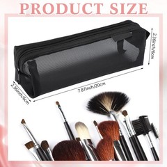 MotiMind 3 Pcs Mesh Makeup Brush Bag Make up Holder black, white, pink