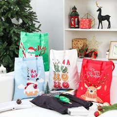 Paterr 12 Pcs Christmas Canvas Tote Bags for Women Xmas Tree Snowman Santa El…