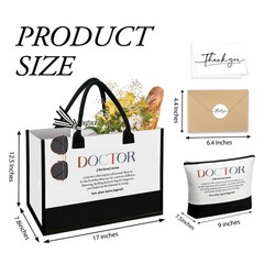 Linen Tote Cosmetic Bag Set Thank You Appreciation Birthday Gifts For Women