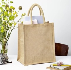Leather Handle Jute Bags for Return Gifts | Personalized Burlap Beach Bags