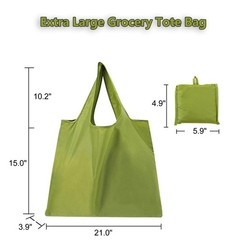 4 Pack Foldable Extra Large Reusable Shopping Bags – Washable Waterproof Groc…