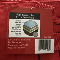 NEW Trader Joe’s MINI Insulated Tote Bag Set of 2 (1 Green & 1 Red)