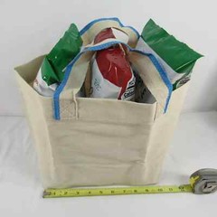 SPIKRAK Shopping bag, cotton/natural 3 gallon reusable tote Small 005.133.64