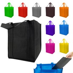 Heavy Duty 50 Lbs Foldable Reusable Grocery Shopping Tote Bags 10 Pack