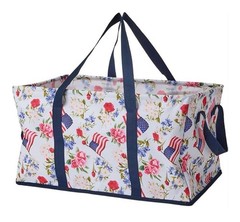 Lakeside Connection Heavy Duty All Purpose Patterned Tote Bags. Set Of 3. Flags