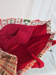 Merry & Bright Eco-Friendly Christmas Theme Heavy Duty Canvas Reusable Tote