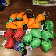 NEW Lot of 18 LA Pop Expandable Compact Reusable Shopping Bags Fruit & Veggies