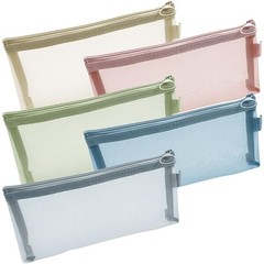 Aswewamt 5Pcs Zipper Mesh Bags, 7.9″ x 4″ 7.9 inches x 4 inches, Colorful