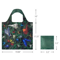 Allybag Foldable & Lightweight Reusable Grocery Bag, Butterflies