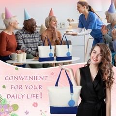 Canvas Tote Bags Bulk with Zipper and Plush Coin Purses 18.5″ Reusable Cotton…