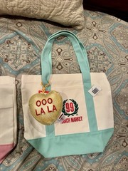 99 Ranch Market Canvas Mini Tote Bags Set of 2 – Pink Aqua White