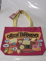 Trader Joe’s Cheese Adventures reusable canvas shopping bag tote NWT Made In USA