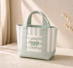 Trader Joe’s Striped Canvas Mini Tote Bag Set 4 Colors Summer 2026 FAST Shipping