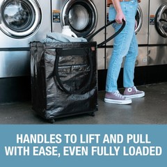 CleverMade Hauler Rolling Tote Bag, 90L Collapsible Portable Shopping Cart wi…