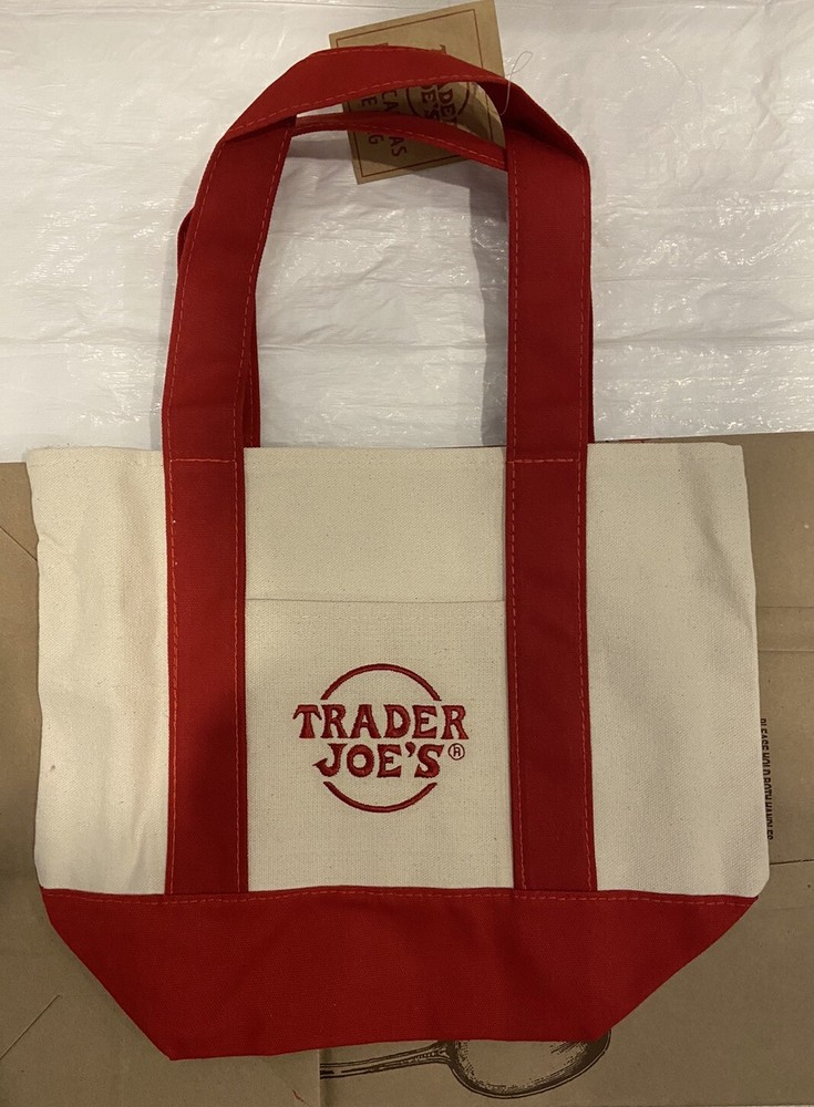 Trader Joe’s NEW Limited Edition Embroidered MINI CANVAS TOTE BAG